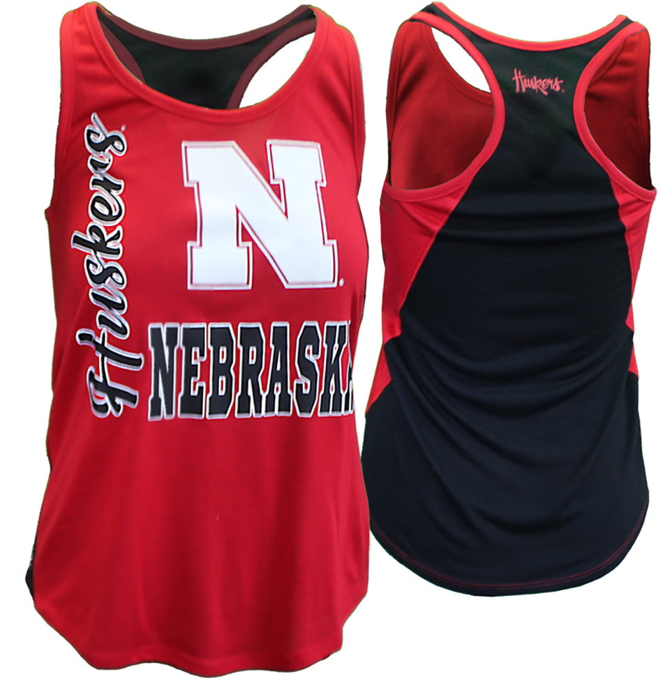 Ladies Nebraska Huskers Whiplash Racerback