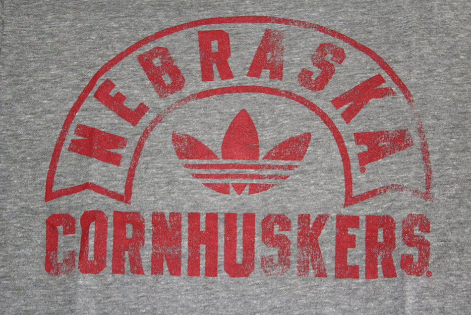 Adidas Grey Old School Cornhusker Tee