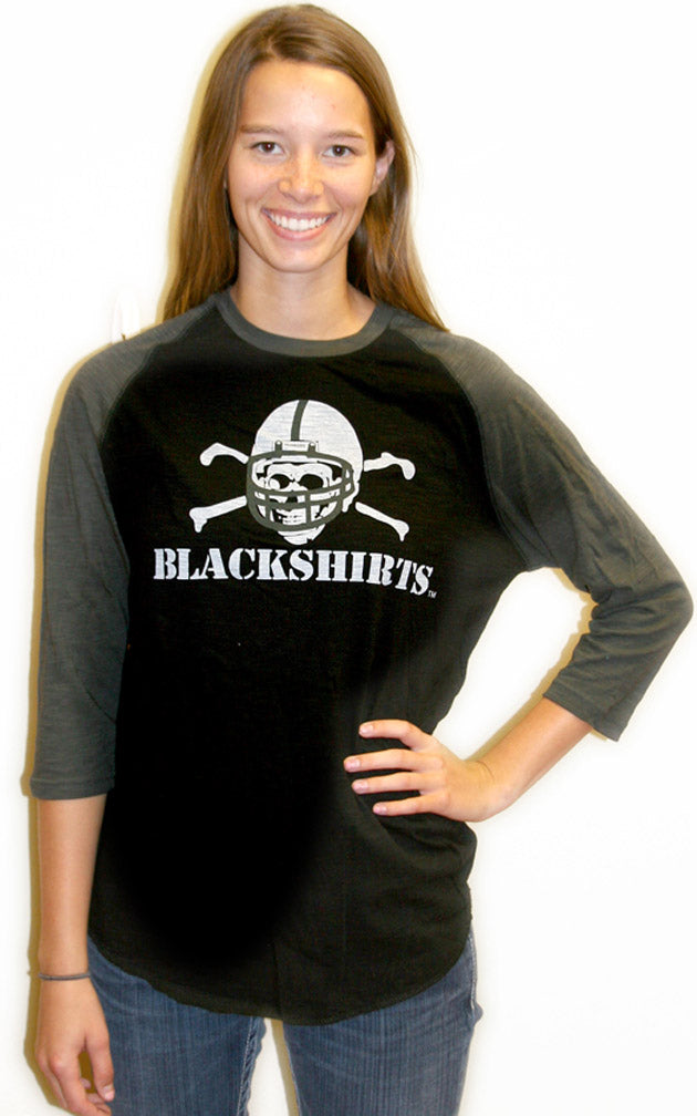 Charcoal Raglan Blackshirts 3/4 Sleeve