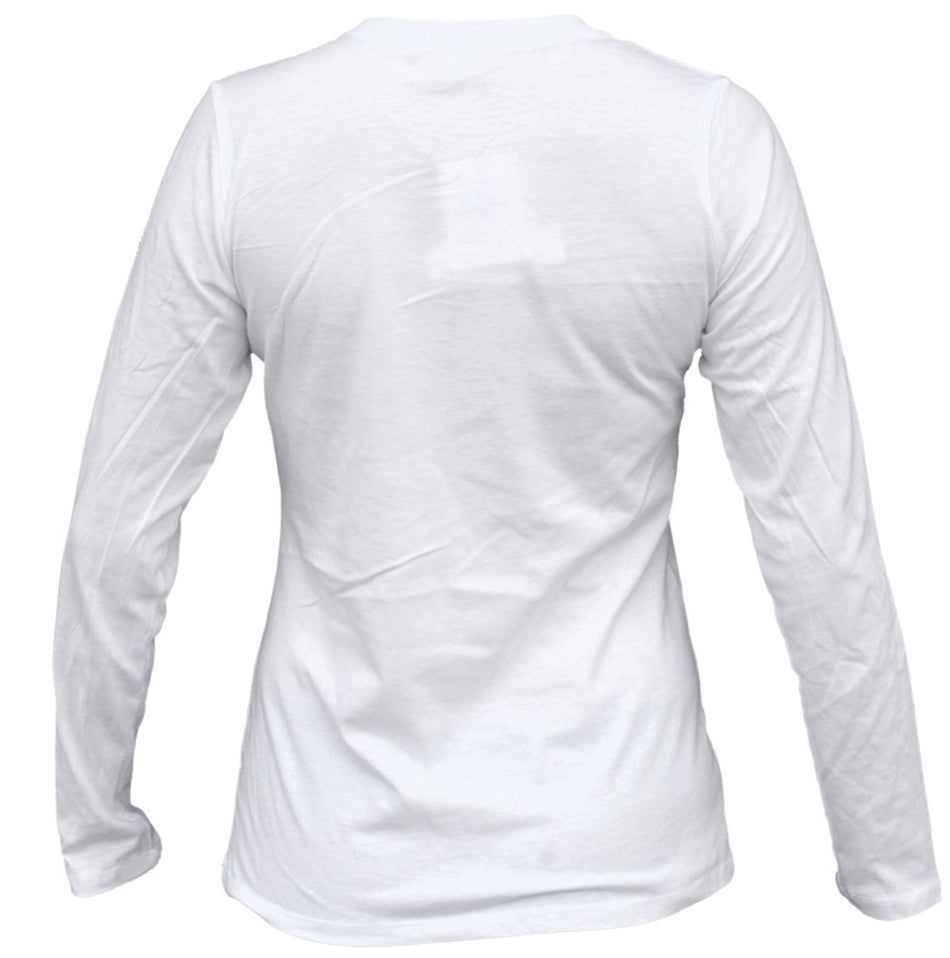 White Glitter N Go Big Red LS Tee