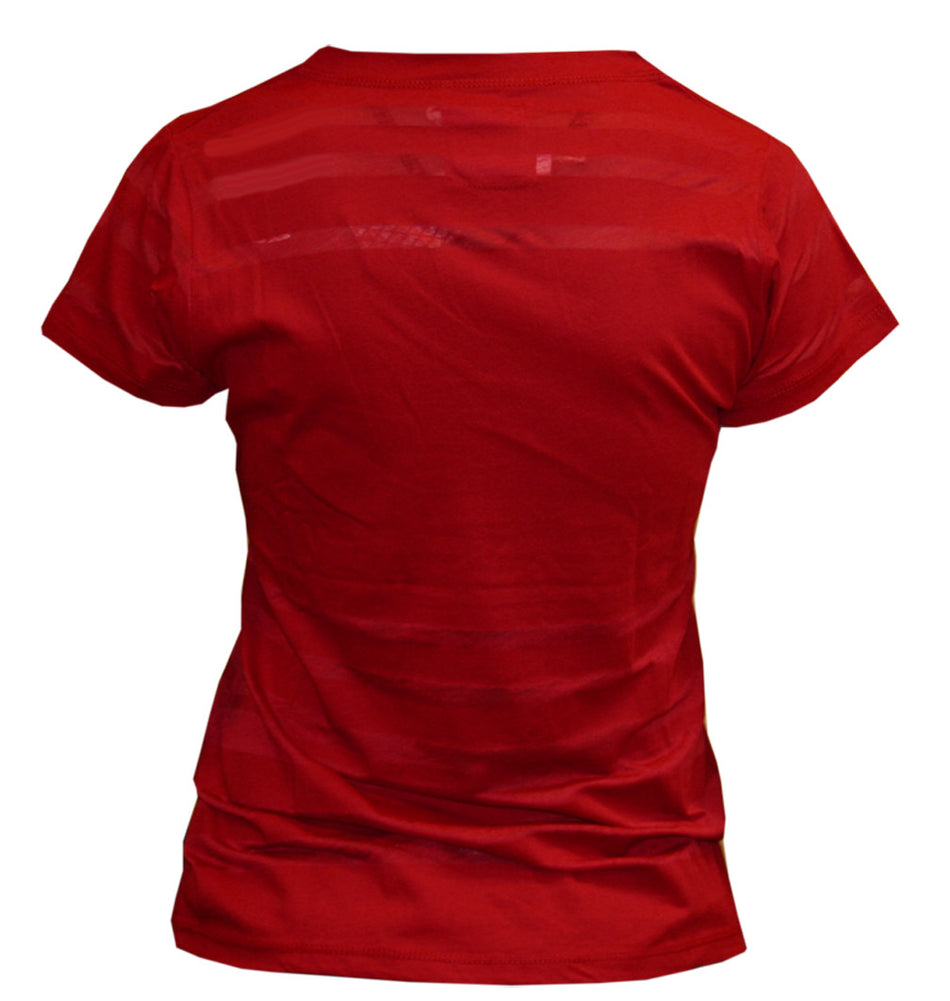 Red L/S Burnout Striped Tee