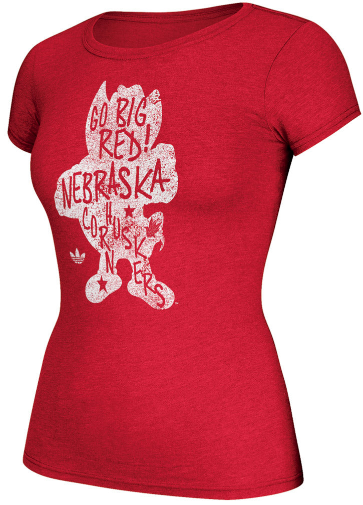 Adidas Red Cornhuskers Cap Sleeve