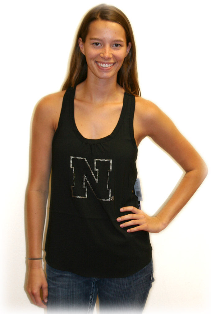 Black Racerback Studded Tank