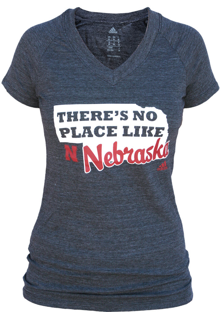 Adidas Women's Black No Place Like Nebraska Tee