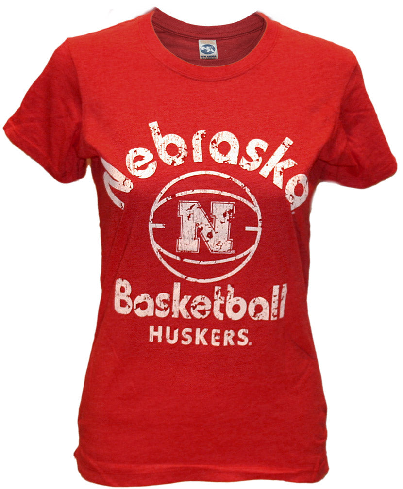 Ladies Red Phys Ed Basketball Tee