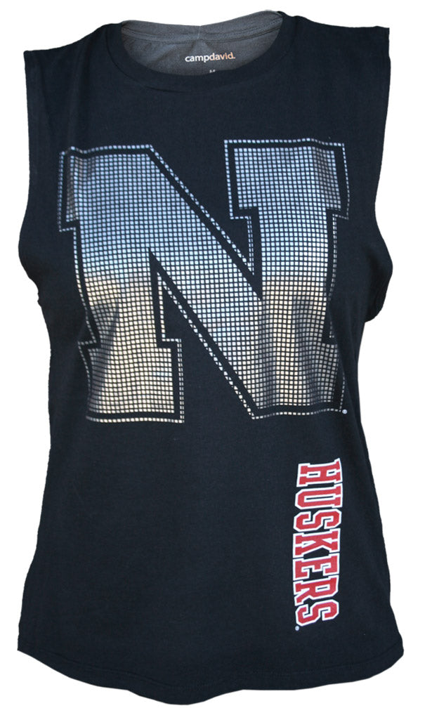 Women's Black Cutoff Rocker T-Shirt