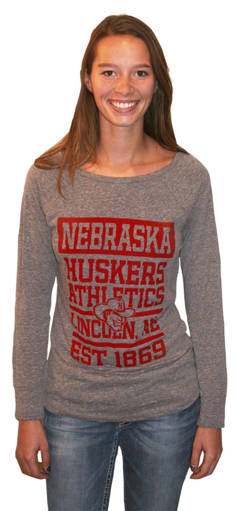 Gry LS NE Huskers block Press Box