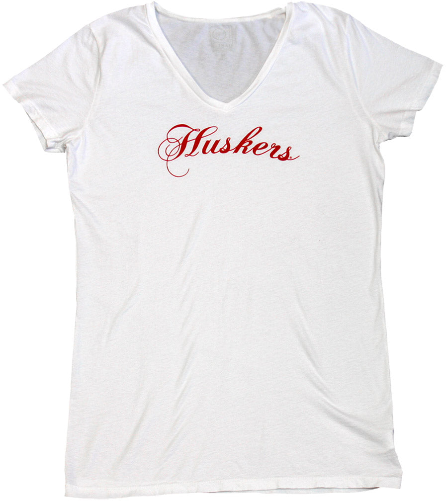 Missy White U-Trau w Red Huskers script