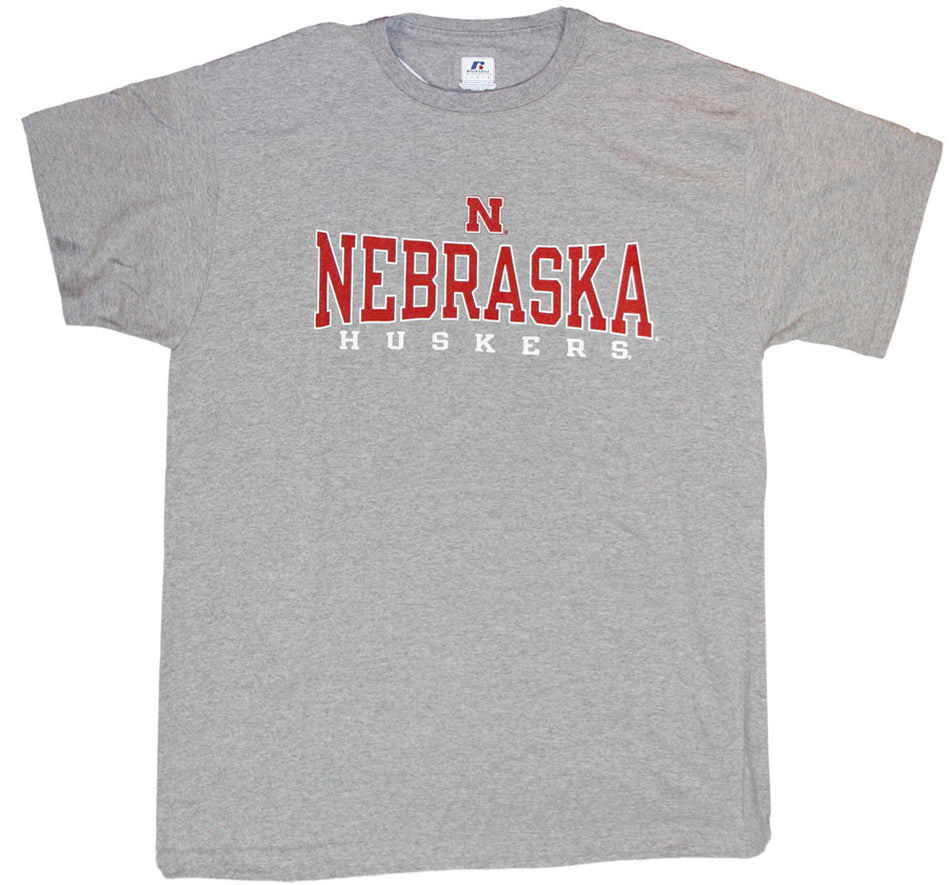 Grey Russell Nebraksa Huskers T-Shirt