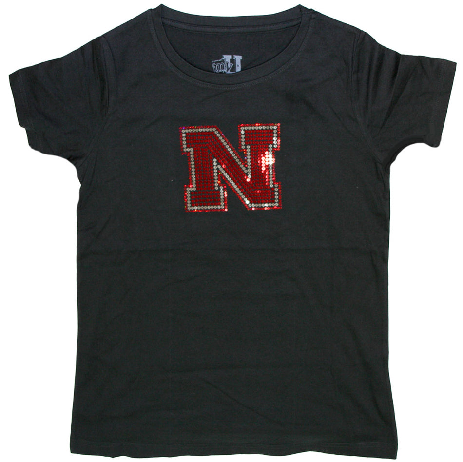 MyU Maternity Black Tee with sequin N