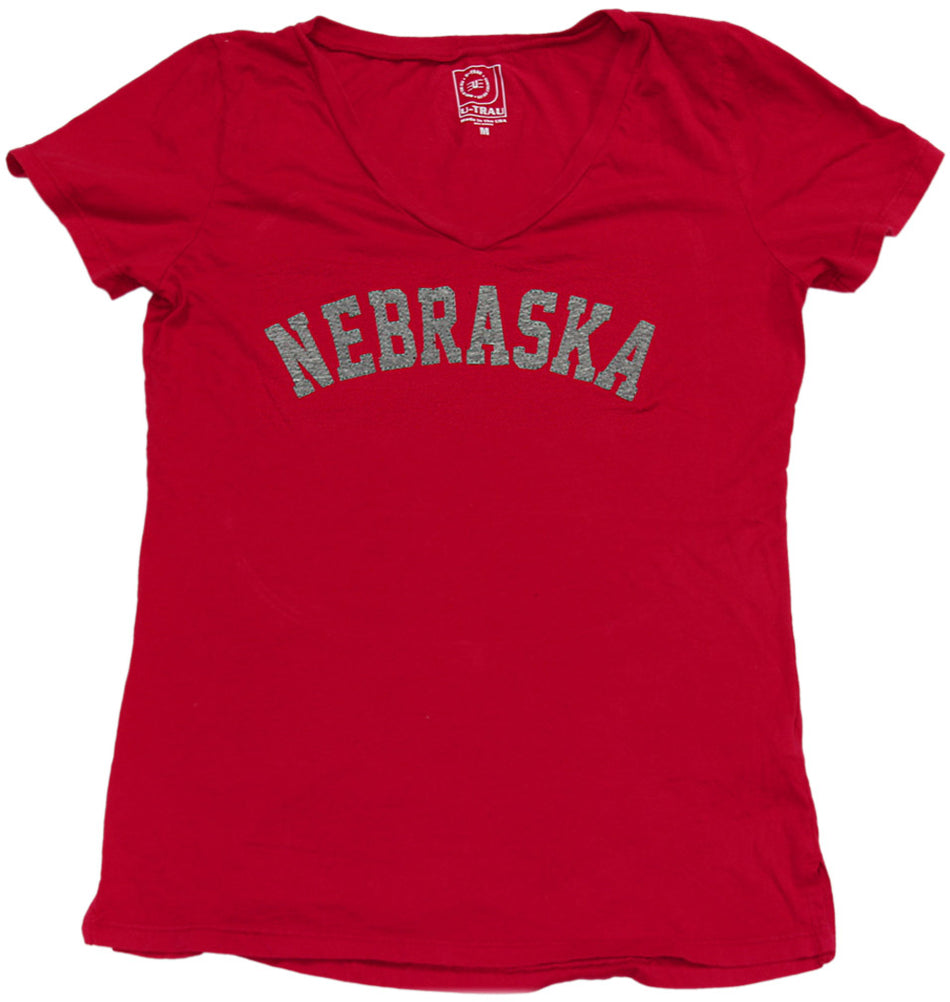 Juniors U-Trau Red V-Neck