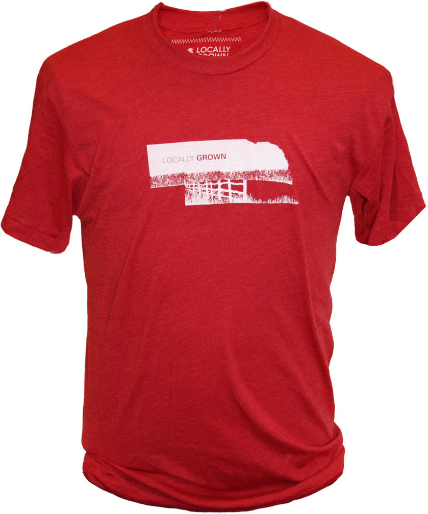 Red Locally Grown Nebraska Tee