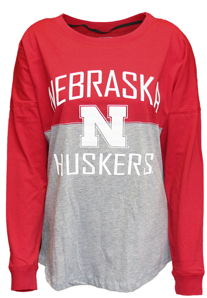 Red Grey Jersey Long Sleeve Utrau Tee