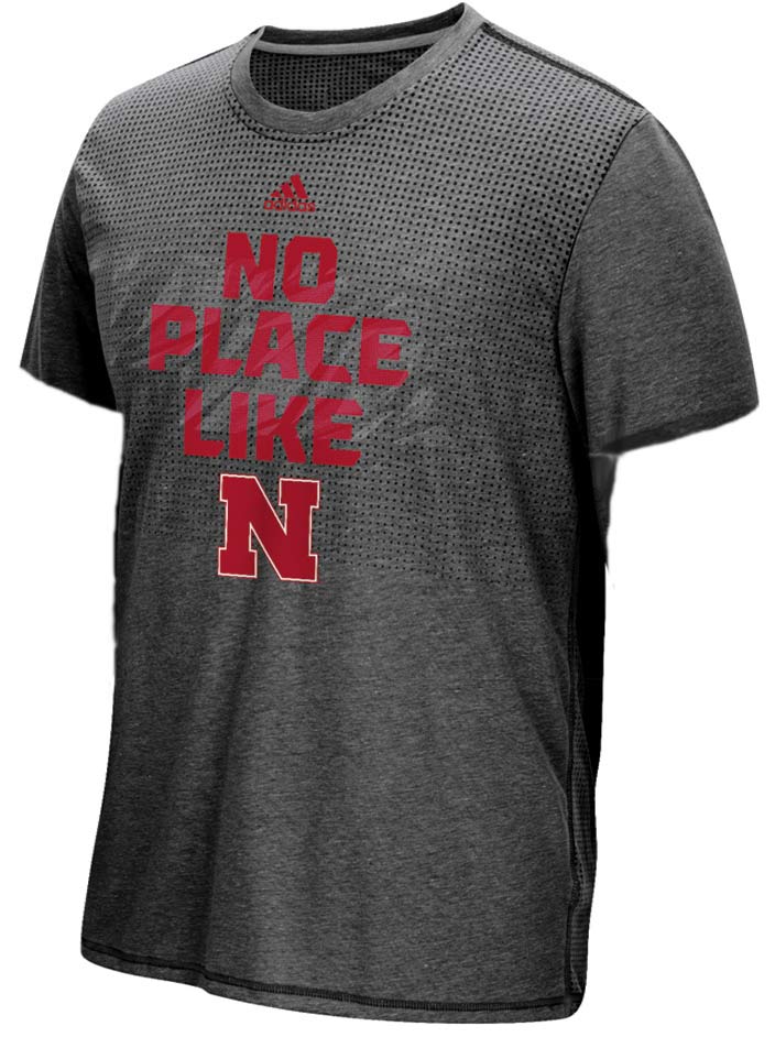 Adidas No Place Like Nebraska Ultimate Sideline Tee - Black