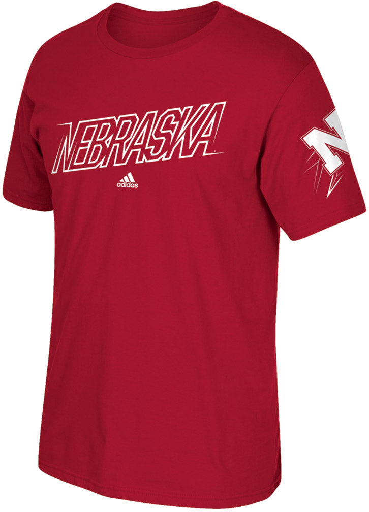 Adidas Nebraska N Sound Waves Tee - Red