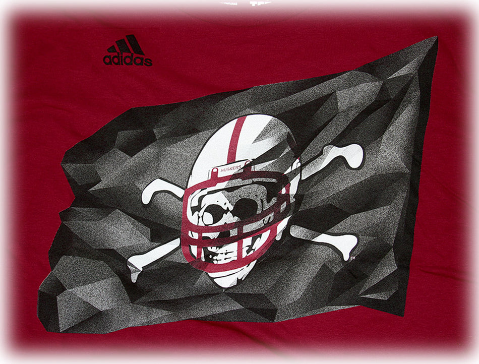 Youth Adidas Nebraska Flag Tee