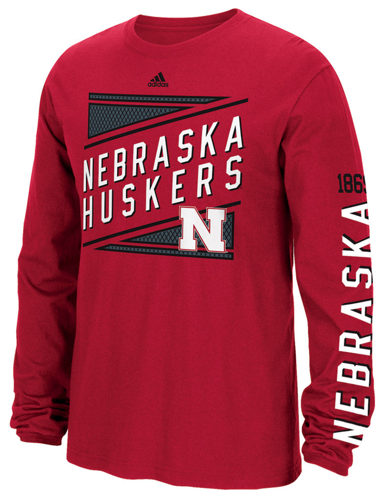 Adidas Husker Varsity 1869 L/S Tee - Red