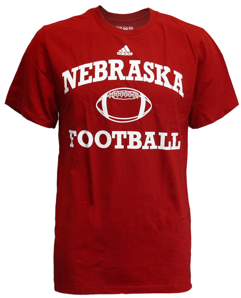 Adidas Nebraska Football Pigskin Tee - Red