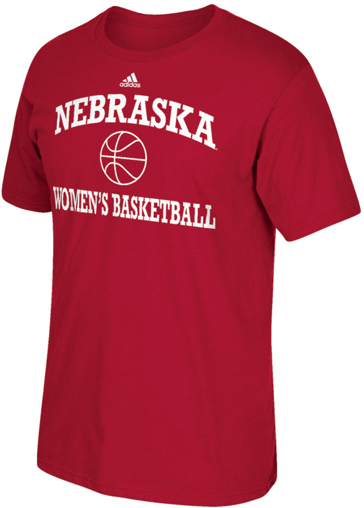 Adidas Womens Nebrasketball Sport Tee - Red