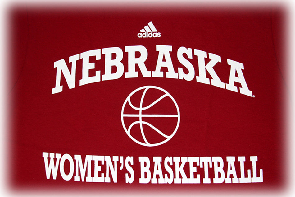 Adidas Womens Nebrasketball Sport Tee - Red