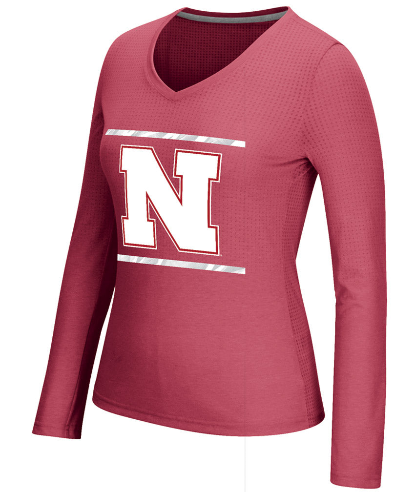 Adidas Womens Long Sleeve Sidline Energize Tee - Red