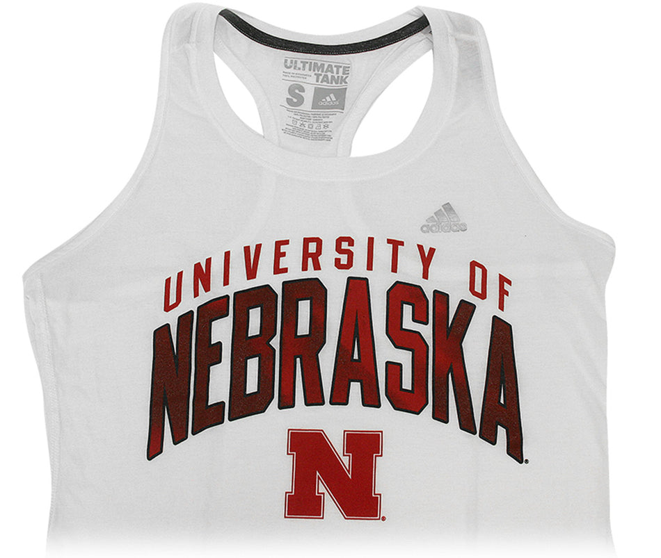 Adidas Ladies Sunlight Arched U of N Tank - White