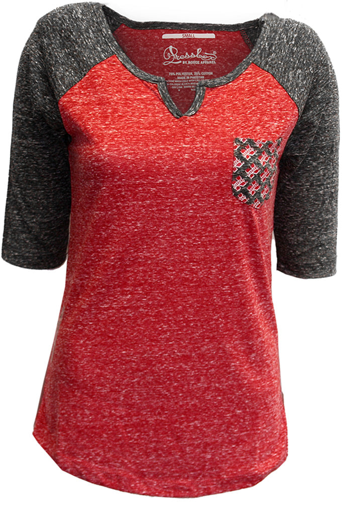 Black N Red 3/4 Raglan Baja