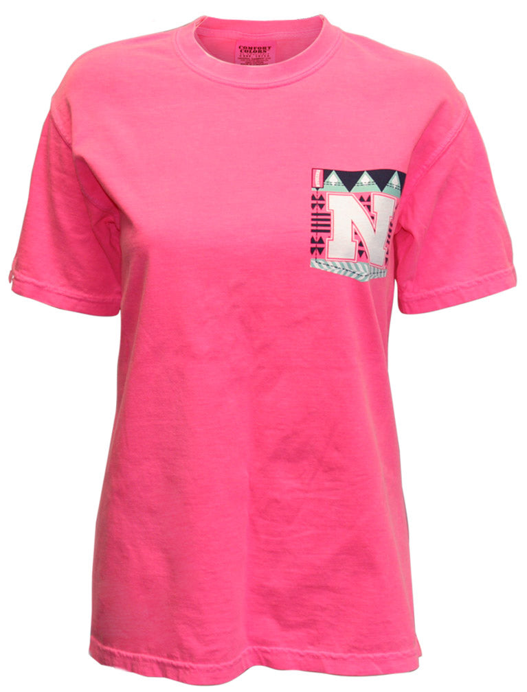 NEON PK S/S POCKET TEE W/ TRIBAL NU CHEYENNE