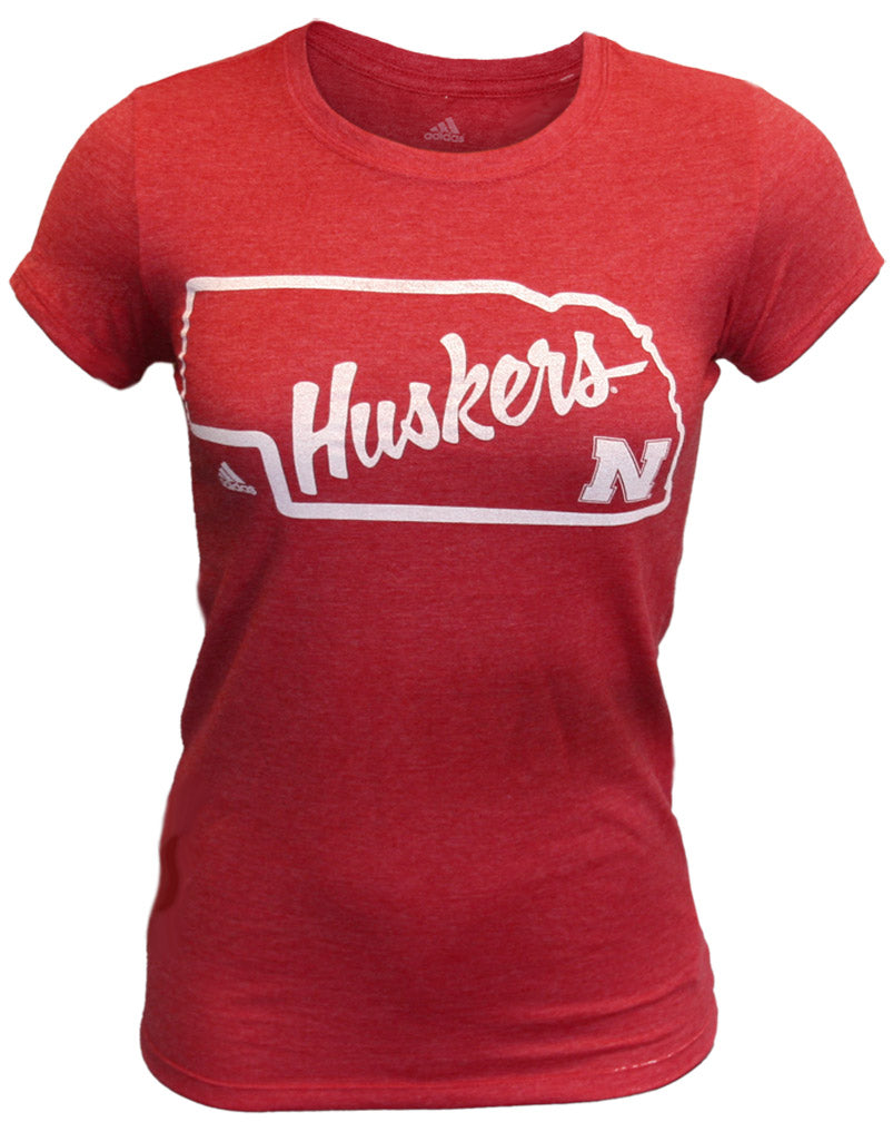 Adidas Womens Huskers State Tee