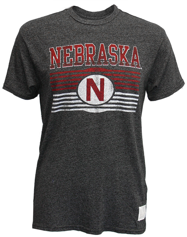 Heathered Nebraska Striped Tee