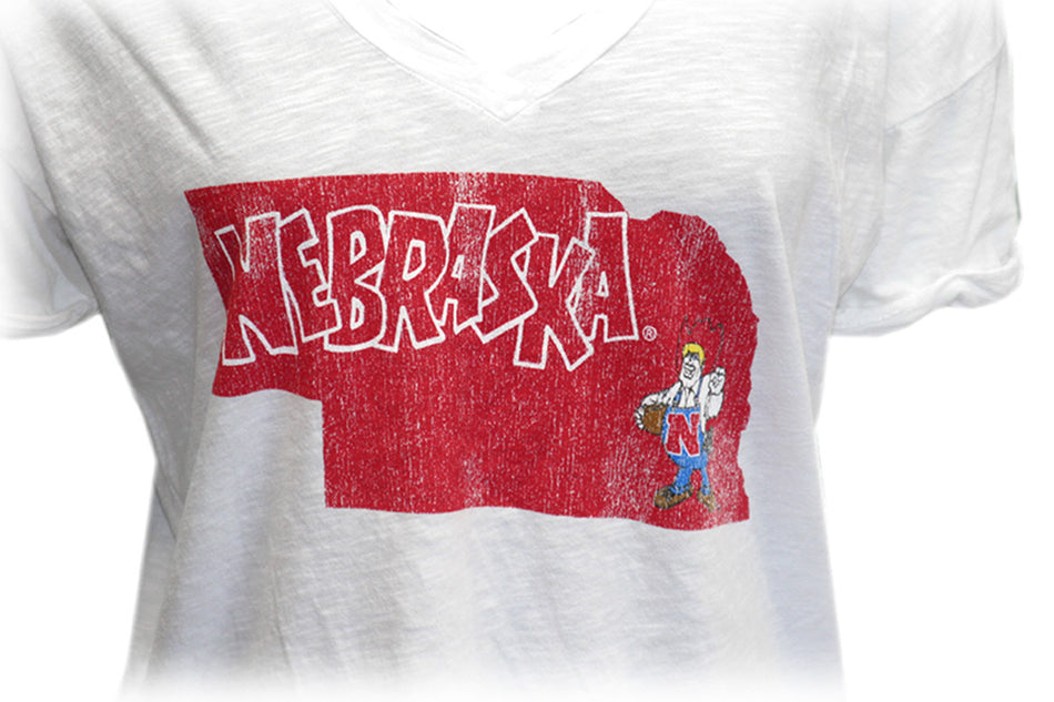 Nebraska State N Herbie Vneck Dolman