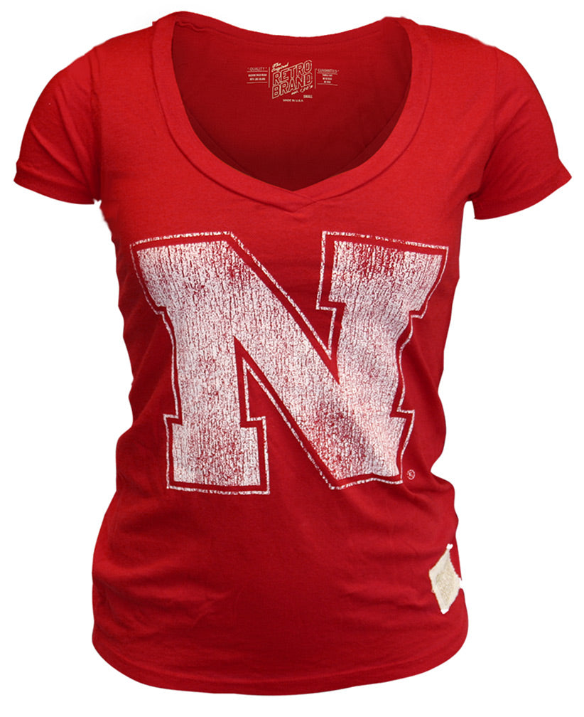 Nebraska Iron N Vneck Tee