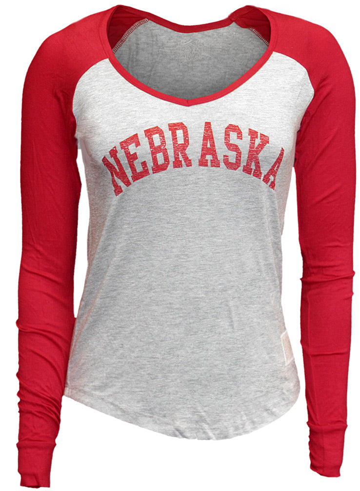 Womens Longsleeve Nebraska Raglan