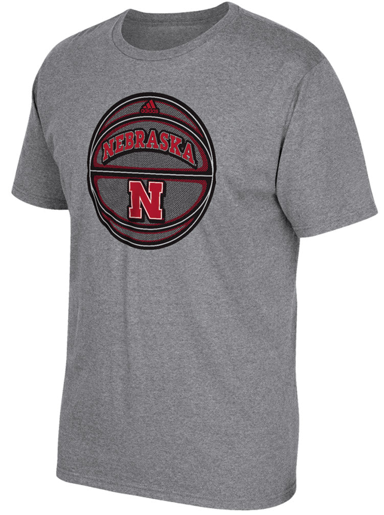 Adidas Nebraska Basketball Graphic Go To Tee