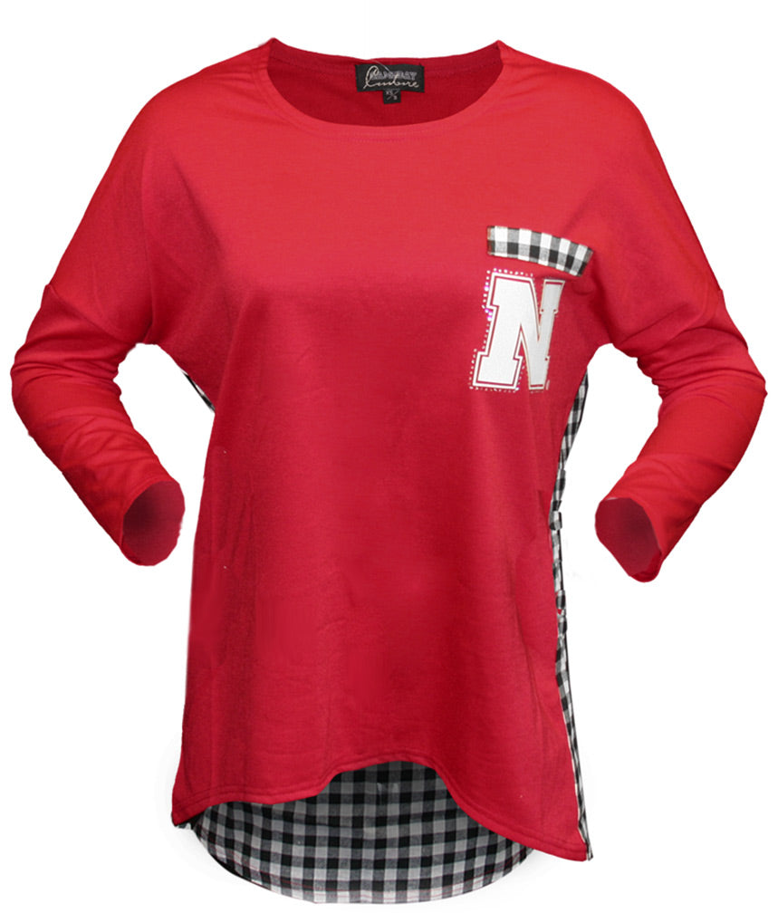 Husker Gameday Oversized Gingham