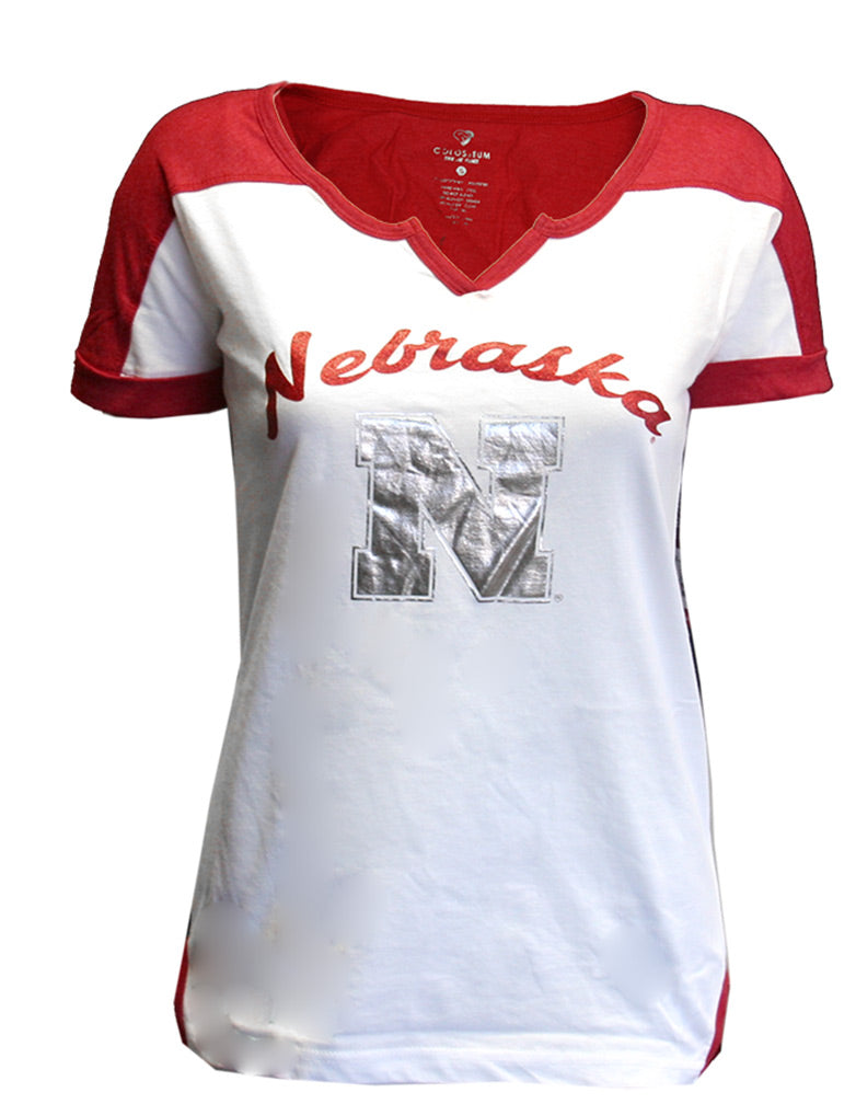 Ladies Nebraska Script Spirit Tee