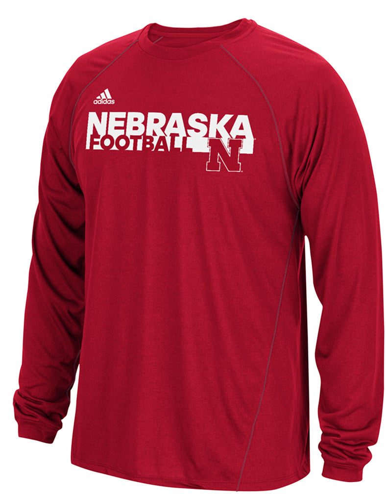 Adidas Nebraska Football Embrace The Grind LS Tee