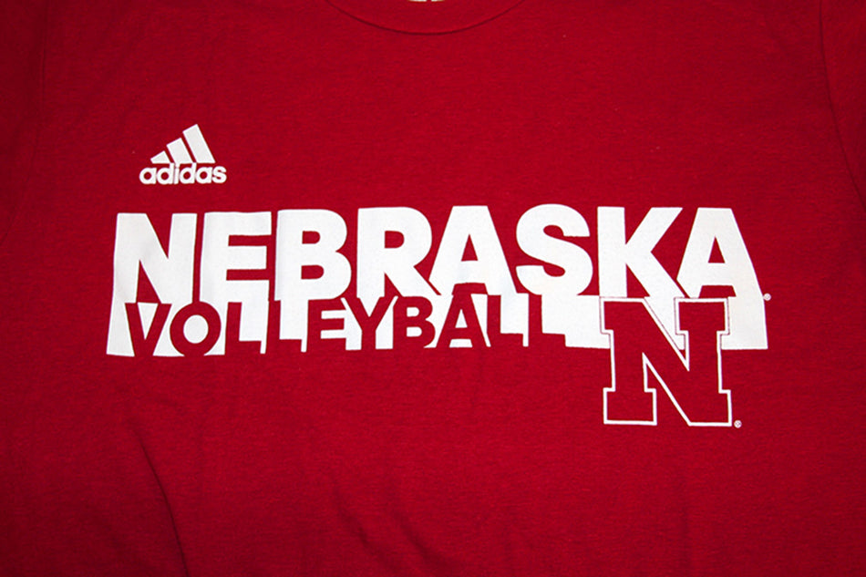 Adidas Nebraska Volleyball Grind Performance Tee