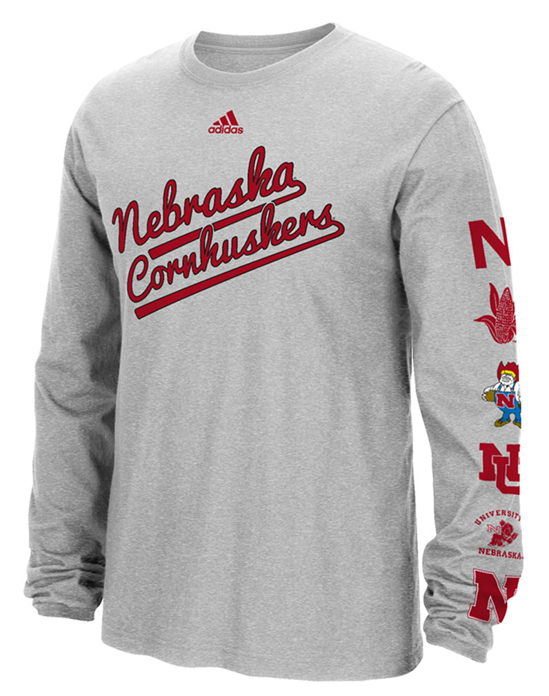 Adidas Nebraska Huskers Evolution LS Tee