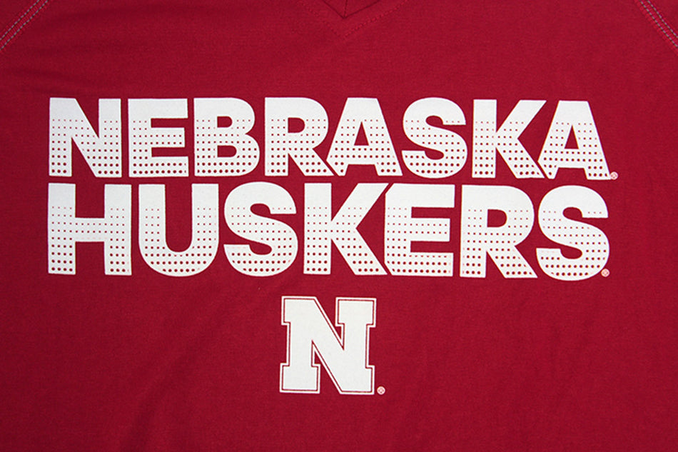Adidas Womens Nebraska Huskers Sideline Hustle Tee