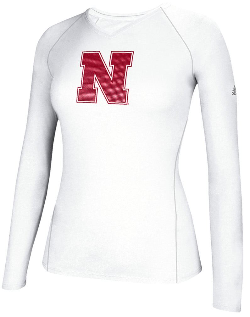 Adidas Ladies Huskers LS Climalite Post Top