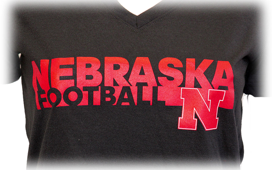 Adidas Ladies Nebraska Football N Logo Tee