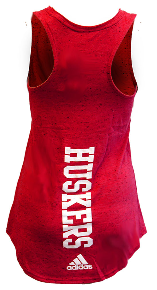 Adidas Ladies Nebraska N Vert Huskers Tank