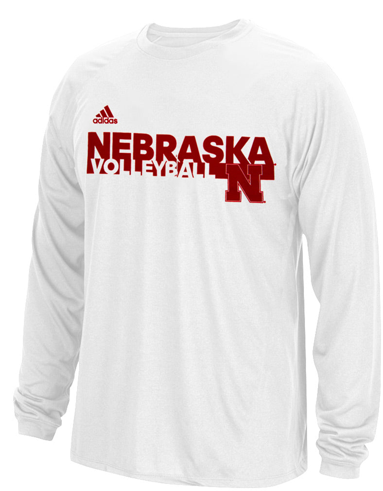 Adidas Nebraska Football Grind LS Tee