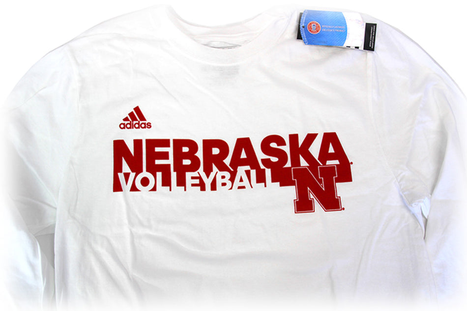 Adidas Nebraska Football Grind LS Tee
