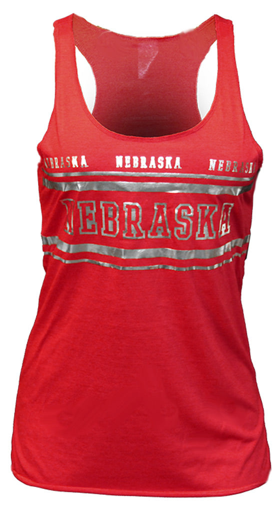Ladies Nebraska ZZ Foil Tank