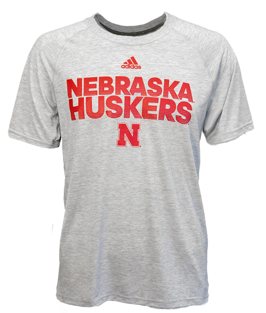 Adidas Nebraska Huskers Ultimate Heathered Tee