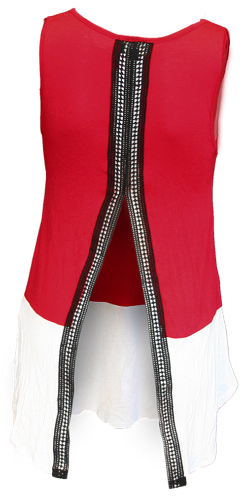 Husker Gal Open Back Couture Tank
