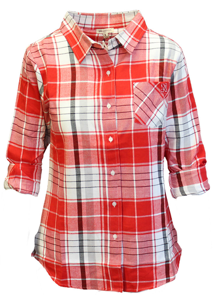 Boyfriend Plaid Shirt N Logo