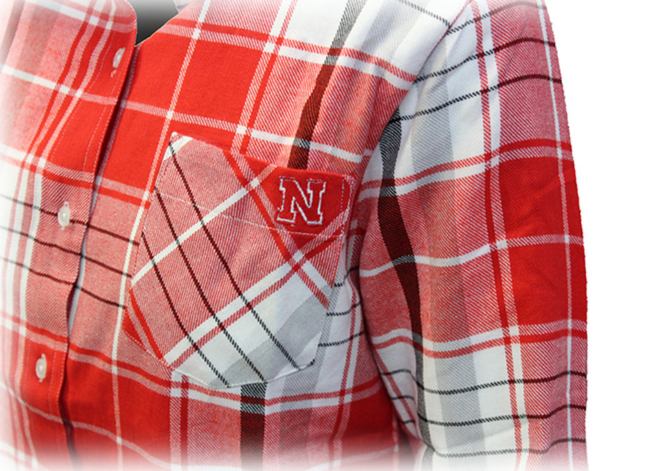 Boyfriend Plaid Shirt N Logo